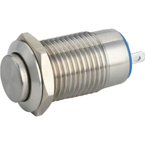 12mm Metal Waterproof Switches High Head Electrical Equipment Momentary Stainless Steel Push Button Switch