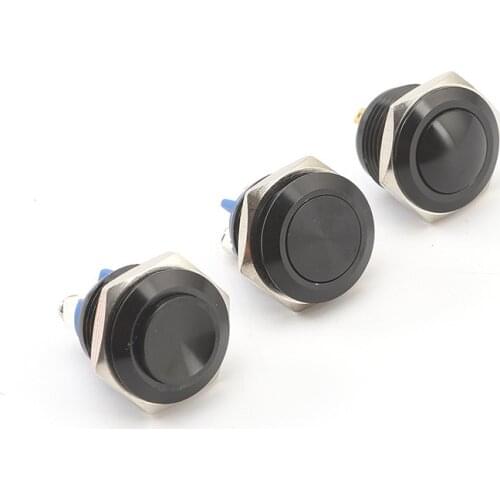 Metal push button switch 16 mm full oxidation color waterproof point since the reset screw welding feet