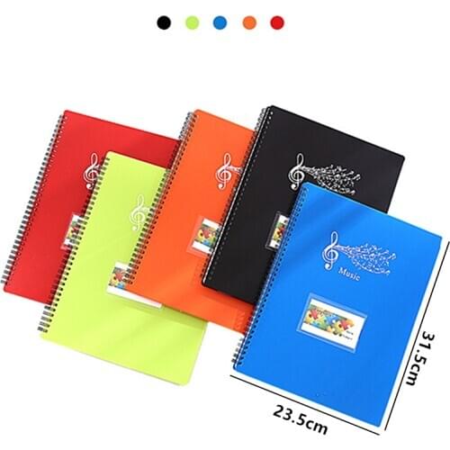 Multi-functional A4 Sheet Music Score Coil Folder Practice Piano Paper File Storage Book