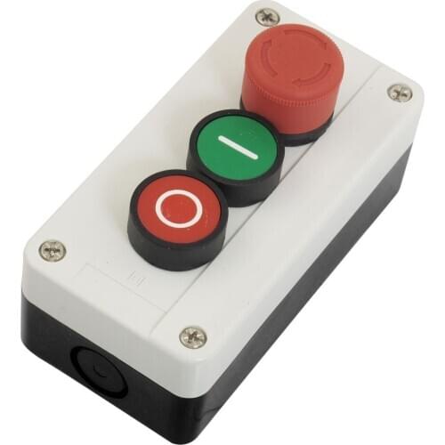 NC Emergency Stop NO Red Green Momentary Push Button Switch Station 600V 10A Dropshipping