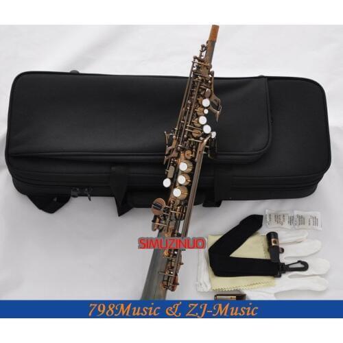 Professional Antique Brass Eb Sopranino saxophone sax low Bb to high F With Case