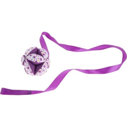 Purple Infant Fabric Rattle Ball Newborn Crib Montessori Develop Toys Gift