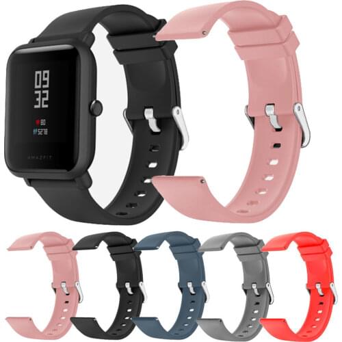 20mm Watchband Soft for Huami Amazfit GTS GTR-42 For Huawei watch GT-2-2e Strap Silicone Wristbands For Forerunner 245 645
