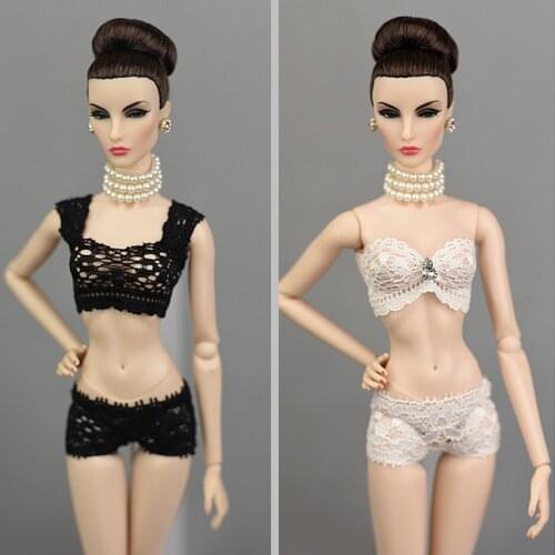 Handmade 1/6 Fashion Underwear Shirt Vest Pants Undies 30cm Doll Clothes For Barbie Doll Accessories Toy