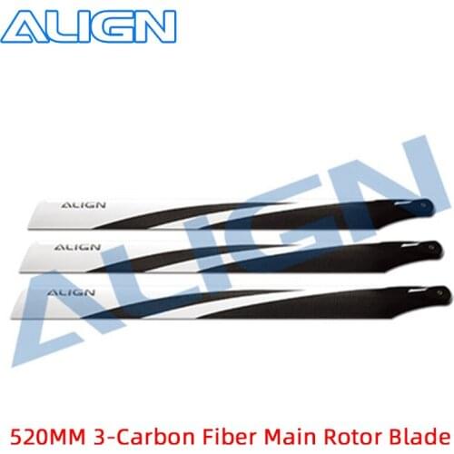 ALIGN 550E Airplane RC Helicopter 3-Carbon Fiber Propeller Main Propellers 520mm ALIGN Trex replacement parts for