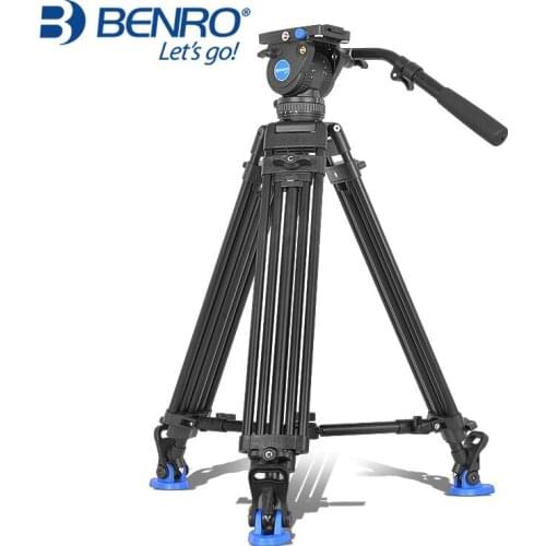 Benro BV6/BV4/BV8/BV10 tripod Series Camera Tripod Adjustable Damping Hydraulic PTZ Photography Professional Tripod