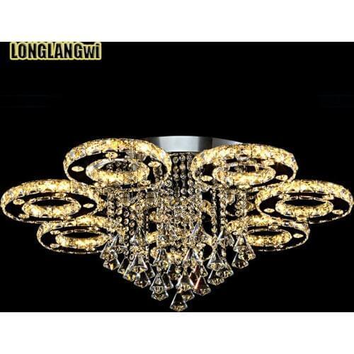 Modern LED Crystal Chandeliers Lights For Living Room Chandeliers Lamp Fixture For Bedroom Lighting
