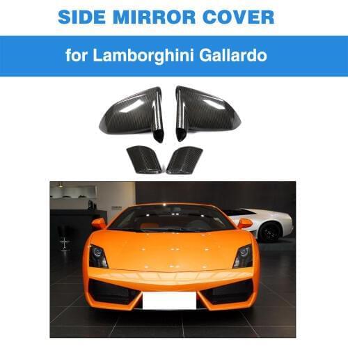 Dry Carbon Mirror Cover for Lamborghini Gallardo LP550 LP560 LP570 2008 - 2014 Replacement Style 1pair Rear View Mirror Cover