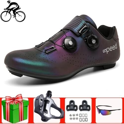 Road Cycling Shoes Add Pedals Glassess Men Sapatilha Ciclismo Bike Ultralight Self-locking Bicycle Sneakers Women Racing Shoes