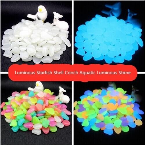 Luminous stone 100pcs Luminous Stones Glow in The Dark Pebbles Glow Fluorescent aquarium pebble stone fish tank garden glowing