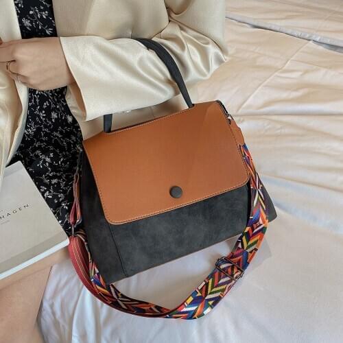 High Quality Suede Pathwork Handbags Women Crossbody Bag 2021 Fashion Large Capacity Purses Tote Female Shoulder Messenger Bags