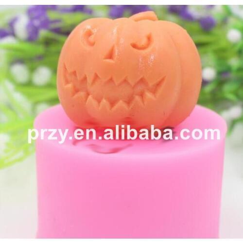 No.1 Funny Halloween pumpkin face soap baking chocolate fondant silicone mold food grade salt carving