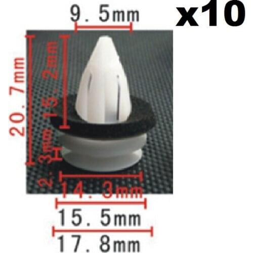 10 Pieces For BMW X-Series Mini-Cooper Door Panel Lining Rear Window Retainer Clips 51-41-8-224-768 / 51418224768