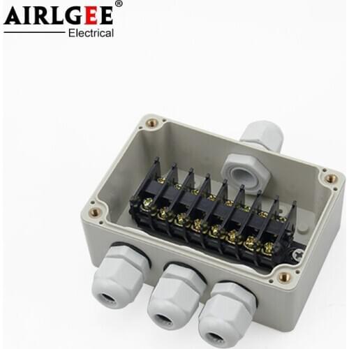 100*68*50mm 1 Inlet 1 Outlet with 8 bit TBC terminal waterproof box Outdoor cable distribution box ABS plastic terminal box