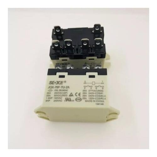 100%Original New Relay JQX-76F-TU-2A 25A 250VAC JQX-76F-TU-2A 380-400VAC 380V-400V 220V 6PIN