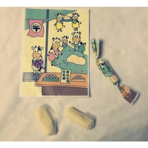 100Pcs/lot Candy Wrapper Cartoon Work Cows Sugar Twisting Note Wax Paper Wedding Celebrate Party Supplies Sugar Gift Oil Paper