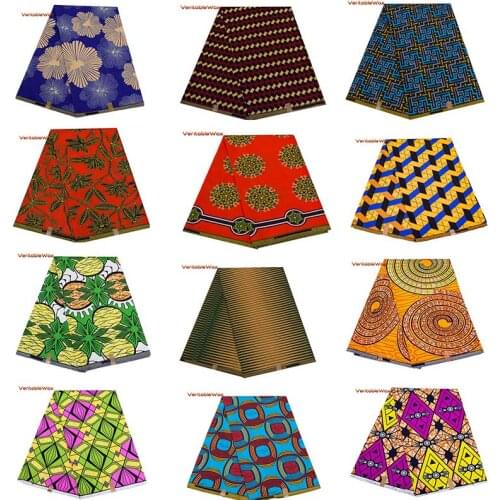 Ankara African Prints Batik Pagne Real Wax Fabric Africa Sewing Wedding Dress Crafts Material 100% Polyester Tissu BY The Yard