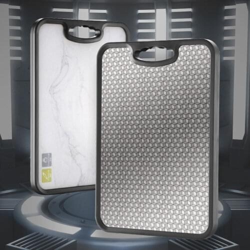Stainless steel Antibacterial cutting board kitchen fruit cutting board stainless steel+plastic double-sided cutting board