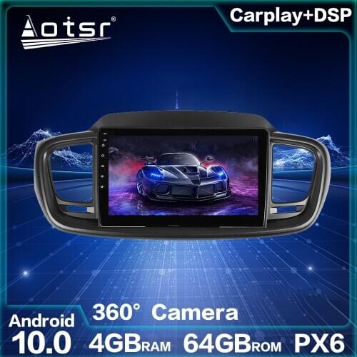 Android 10.0 64GB 360 Camera Auto Stereo Unit For Kia Sorento 2015+ Car Radio GPS Navigation Car Multimedia Player Audio Video