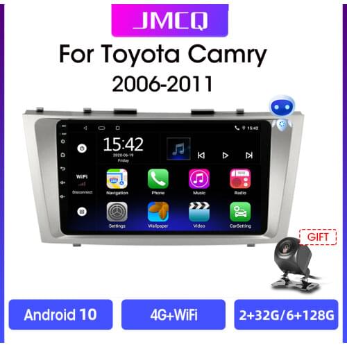 JMCQ 2din Android 10 4G Car Radio Multimidia Video Player Navigation GPS For Toyota Camry 40 50 2006-2011 2 din dvd Carplay