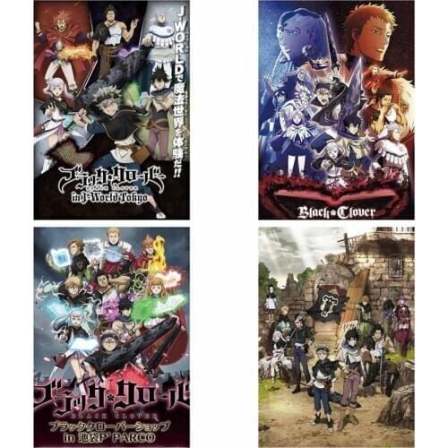 Black Clover Anime Manga Wall Silk Poster Scroll Pictuce Hanging