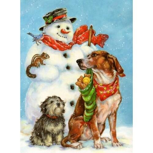 DIY 5D Diamond Painting,Snowman and,Unfinished Home Decor Full Square Diamond Embroidery Mosaic Cross Stitch Needle Festival Gif