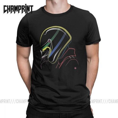 Men Ayrton Helmet T Shirt Lotus John Player Team Car Helmet Cotton Tops Vintage Short Sleeve Round Neck Tees 4XL 5XL T-Shirt