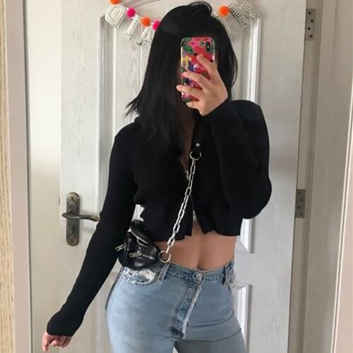 2021 Fashion Women Sweater Knitted Cardigans Zipper V-Neck Long Sleeve Slim Elastic Sweatshirt Casual Solid Color Ladies Sweater