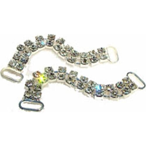 Classical design silver 2rows rhinestone buckle connector fashion costume ornament jewelry accessories 30pcs x new