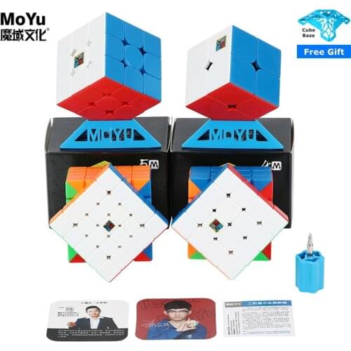 Newest MoYu Meilong M magnetic Version 2x2 3x3 4x4 5x5 Magic Cube Toy Magnetic Cubing Classroom Speed Cube 3x3 Cubo Magico