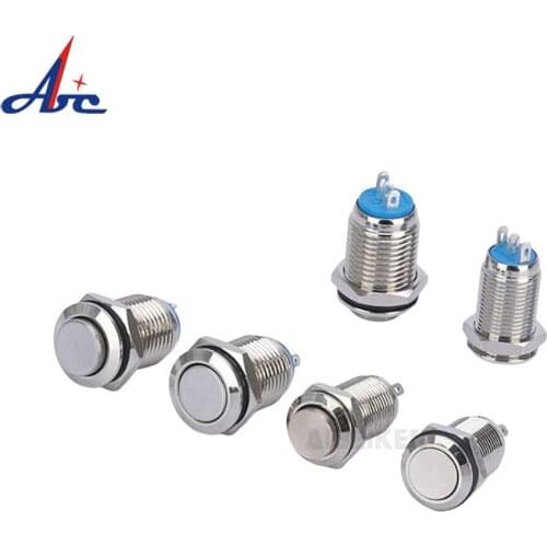 12mm Metal Momentary Latching 3pins 1NO1NC small push button switch