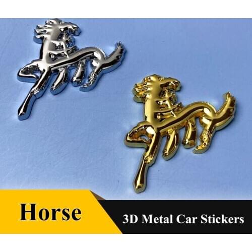 1Pcs 3D Metal horse Pegasus Car Rear Trunk Fender Badge Emblem Sticker for Dodge Ford Mustang Jeep Car Accessories