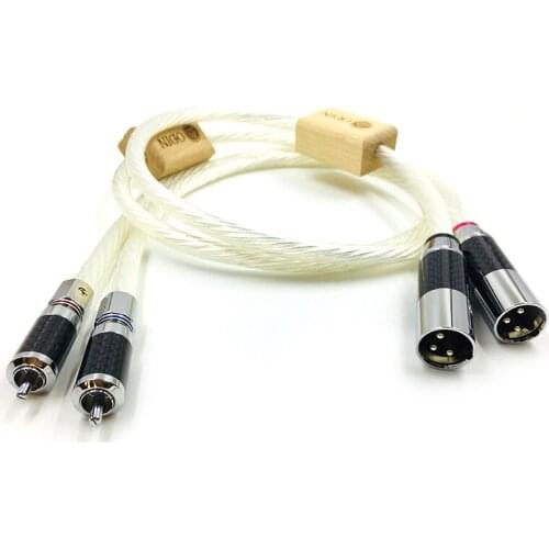 HiFI CD Amplifier Interconnect 2RCA to 2XLR Cable Hi-end Rca Male to Xlr Male Audio Cable Nordost Odin