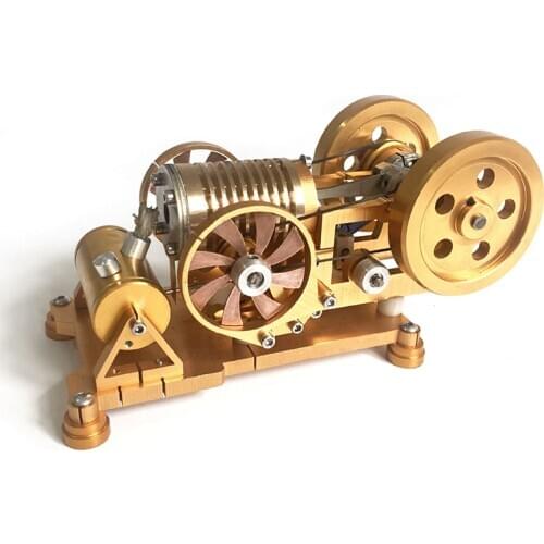 Vacuum Fire-absorbing Stirling Engine Model All-copper Metal Engine Model