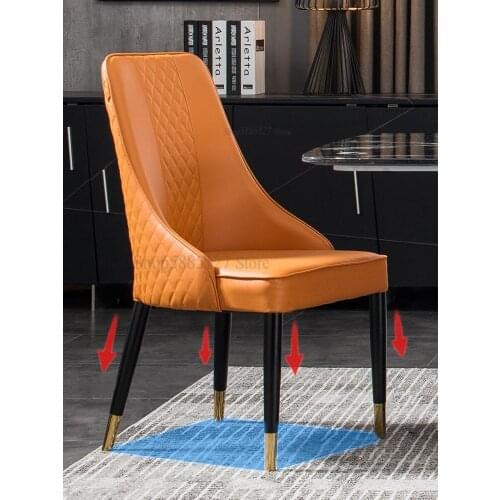 Nordic Designer Dining Chair Light Luxury Simple Modern Fashion Copper Wood Postmodern Dining Chair Home Chair