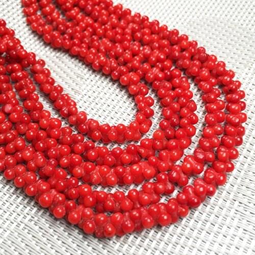 Wholesale 3x6mm Natural Stone Red Bone Shape Coral Beads For Jewelry Making DIY Accessories Fit Bracelet Necklace Strand 15
