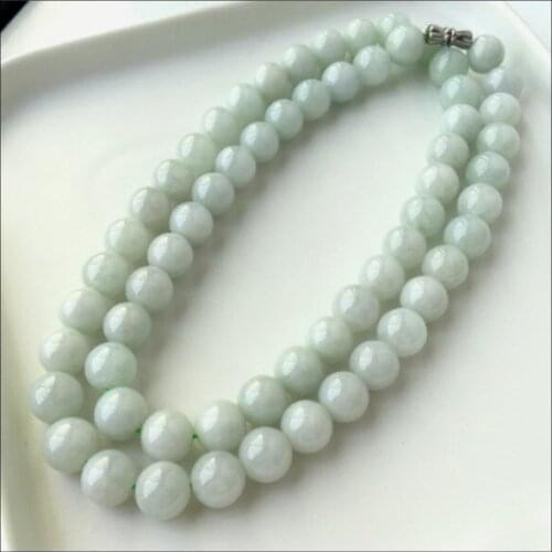 Icy Emerald Jadeite Beads necklace 62 GradeA