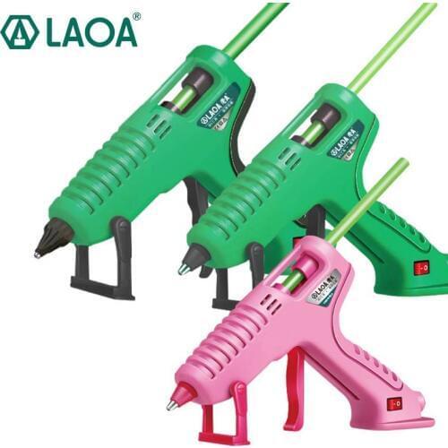 LAOA Hot Melt Glue Gun 40-100W EU Thermo Electric Silicone Adhesive Gun Hot Glue Gun Adhere to PU flower Gift With Glue Sticks
