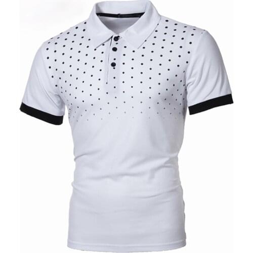 Summer Mens Polos Shirts Fashion Men Slim Fit Short Sleeve Polos Shirts Male Print Tops Tees Para Hombre Clothing 4XL
