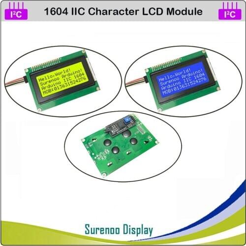 Serial IIC / I2C / TWI 1604 164 16*4 Character LCD Module Display Yellow Green Blue with Backlight for Arduino