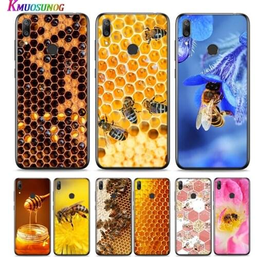 Honeycomb Honey Bee For Huawei P Smart 2021 2020 Z S Mate 40 RS 30 20 20X 10 Pro Plus Lite 2019 Silicone Phone Case