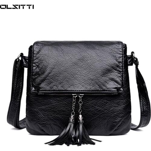 High Quality Solid color Soft Pu Leather Crossbody Bags for Women 2021 New Designer Messenger Bags Fashion Women Shoulder Bag