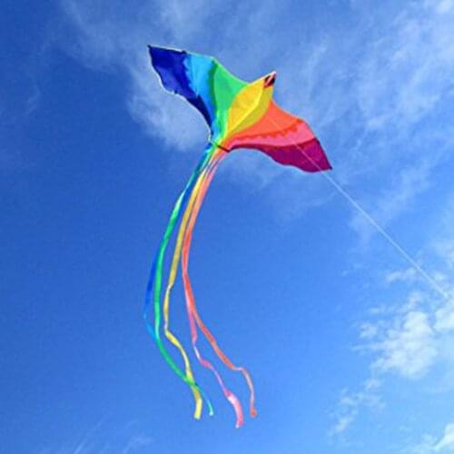 New Arrive 74 inches Colorful Bird Kite Easy Control With Handle Line kites for kids Sale String Outdoor Toys