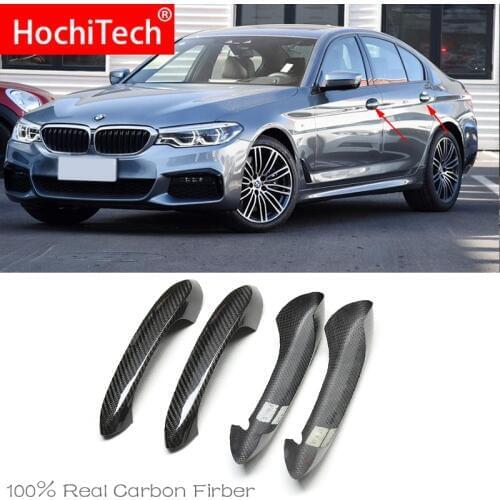 High Quality for BMW 5 series G30 G38 M 2018-2020 Car Accessories Carbon Fiber Auto Door Handle Knob Exterior Trim Covers