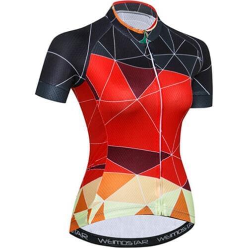 Weimostar Quick Dry Cycling Jersey Woman Summer Short Sleeve MTB Bike Cycling Clothing Maillot Ciclismo Racing Bicycle Clothes