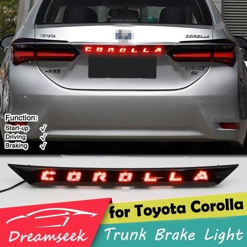 LED Reflector Rear Trunk Tail Light Stop Brake Lamp for Toyota Corolla EURO 2014 2015 2016 2017 2018 Taillight Black