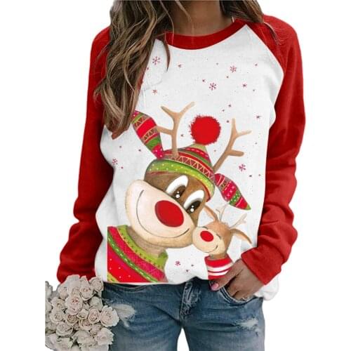 2021 Women Amtumn Winter Sweater Pullovers Cartoons Print Woman Sweaters Christmas Sweater Long Sleeve femme chandails
