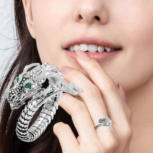 Metal Geometry Circular Punk Rings Set Opening Index Joint Ring Accessories Buckle Tail For Women Jewelry Jewel M0X1