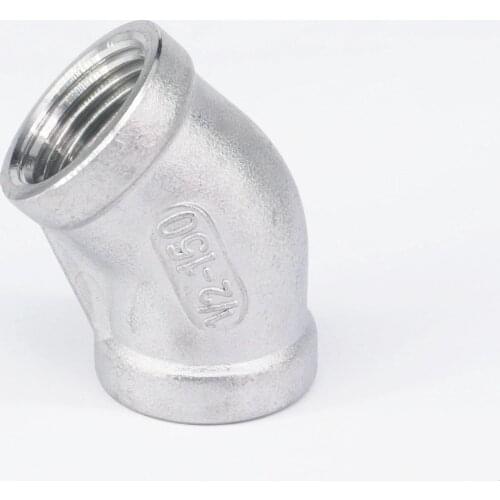 1/2" BSP Female Thread 304 Stainless Steel 45 Degree Elbow Pipe Fitting Connector water oil air