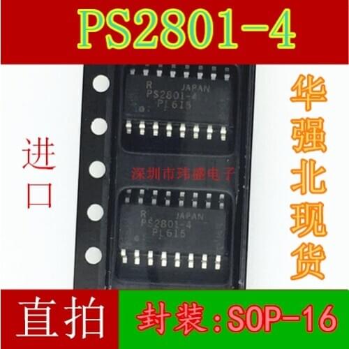 10pcs PS2801-4 PS2801-4 SOP-16PS2801C-4